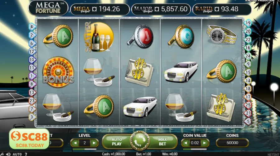 Mega Fortune sở hữu vòng quay Jackpot Wheel 3 tầng vô cùng kịch tính